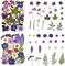 100-Piece Purple Dried Pressed Flowers for Crafts – Real Flowers & Leaves for Resin, Jewelry, Scrapbooking, Candle, Soap, Card Making & DIY Projects (H-4 Set Purple)